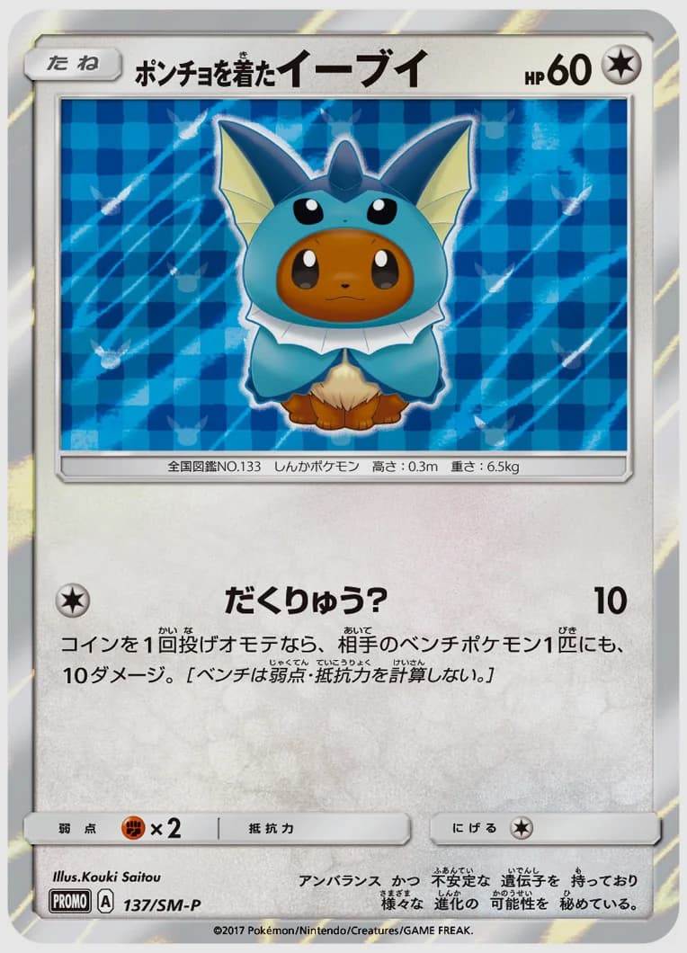 ポンチョを着たイーブイ