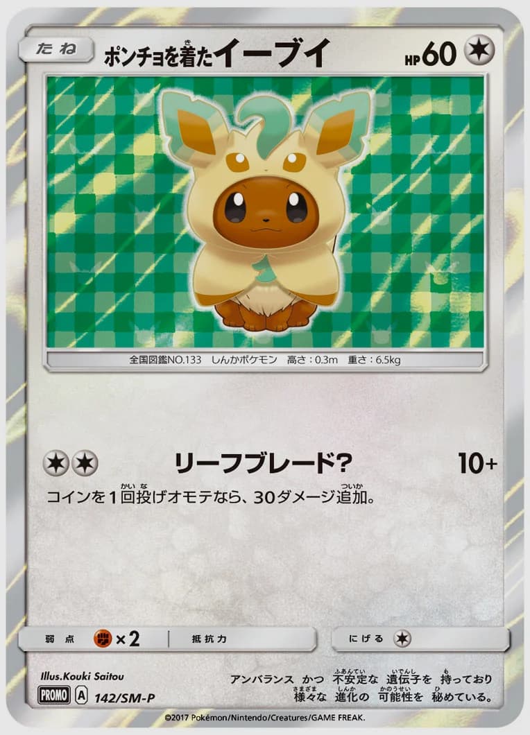 ポンチョを着たイーブイ