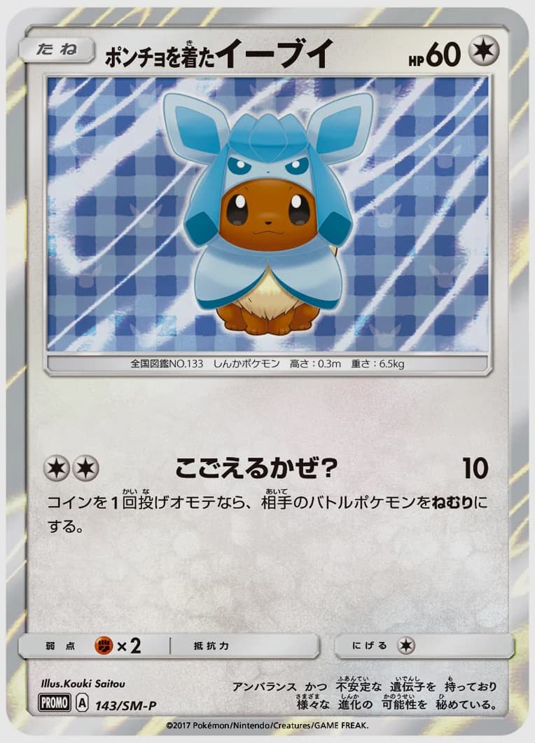 ポンチョを着たイーブイ